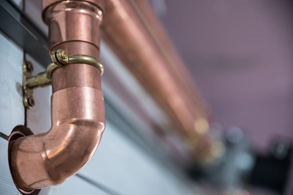 pipework in copper