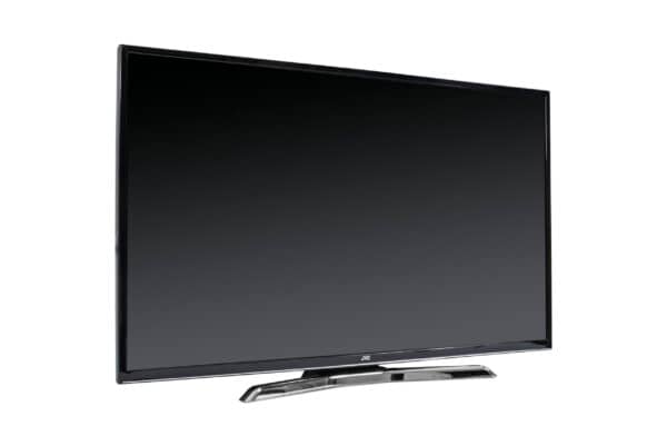 angled view of jvc tv